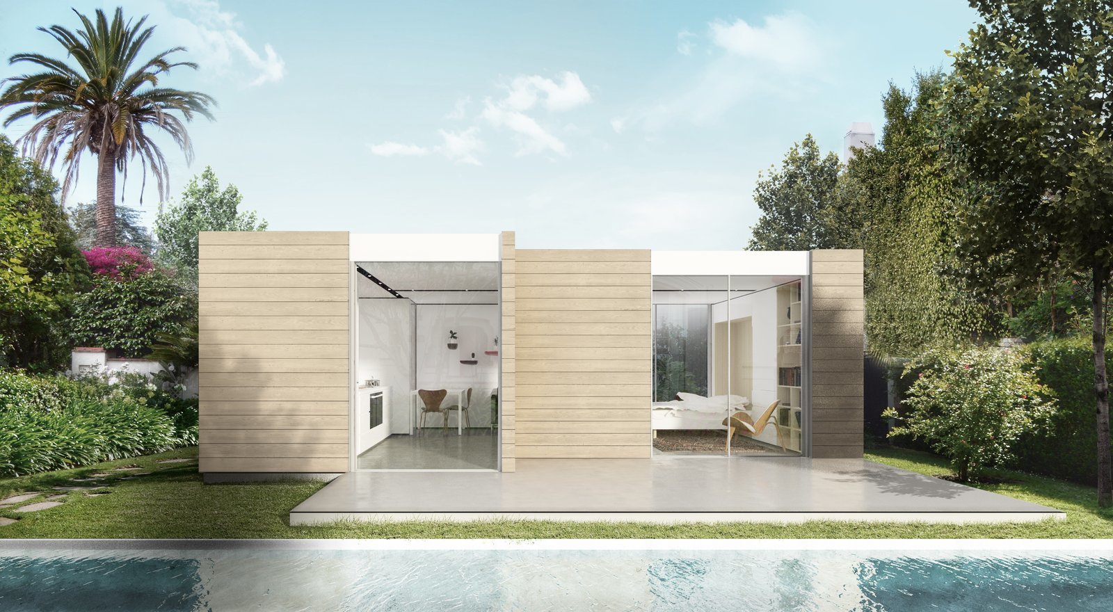 Modular Prefab Homes By Los Angeles Based Cover Dwell Swimming Pools Tubs Shower Exterior Small Patio Porch Deck