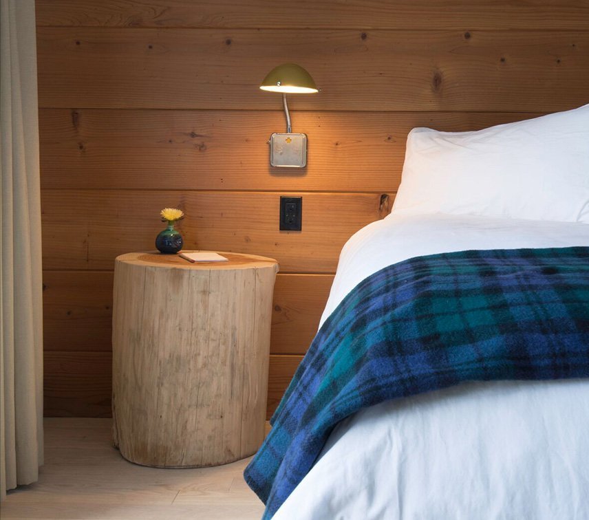 Ocean view room. Endless Pacific Ocean view with hand-crafted king bed, redwood deck, most with fireplaces, and the sounds of the Pacific Ocean.