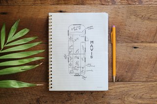 A peek at the desired layout before the renovation.