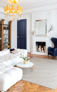 Build your home’s Classic Revival look around your door—the base layer. Maybe go for a sophisticated metallic color, which will create a peaceful effect. 