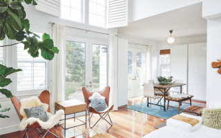 With this look, less is more. Select a door that’s light and neutral, and keep the rest of your space practical with a single color palette. 