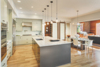 A Midcentury Modern door will exemplify clean lines and simple design. From there, embrace the juxtaposition of mediums when decorating your home. 