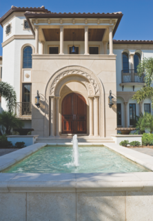 To execute the Mediterranean Luxe look in your home, select a heavy, ornate door, and maybe consider a grand archway over your entry. 