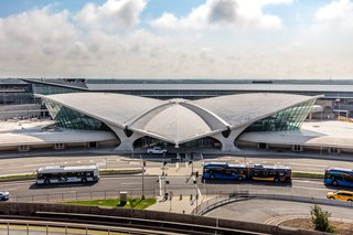 An aerial view of TWA Hotel.