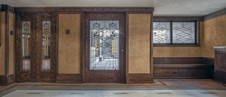 The restoration team used Wright’s original drawings to help recreat the front door.