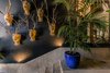 Modern home with Hallway and Concrete Floor. Artist João Pedro Rodrigues enlivened the hotel's entry with installations of both dark heads and the celestial ones seen here. Located on opposite walls, they capture the idea of duality. Photo of Torel 1884 Suites & Apartments