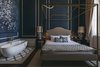 Modern home with Bedroom, Bed, and Table Lighting. Up on the Asian-themed second floor, the blue-and-white "Porcelain" room features a canopy bed and a mix of velvet, brass, and wood. Photo 9 of Torel 1884 Suites & Apartments