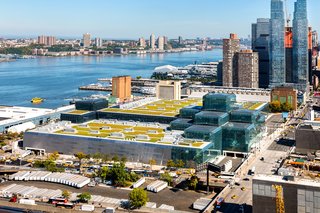 The Javits Center's impressive green roof is roughly the size of five football fields.