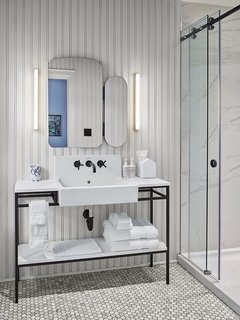 "Don’t let the size of your bathroom deter you from transforming the space into your own meditation sanctuary," Cyndi says. "Instead of focusing on what might be a lack of square footage, shift your attention to all the easy ways in which you can enhance the room. From layers of adjustable lighting and heated floors to a calm, neutral color palette, design the space to work for you and your needs."