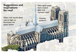 British architect Norman Foster shared his ideas for Notre Dame with London's The Times.