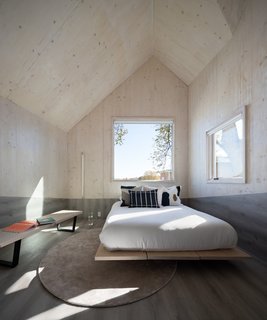 A look at one of the spacious, contemporary bedrooms.