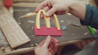 The McHive was handcrafted by a local woodworker.