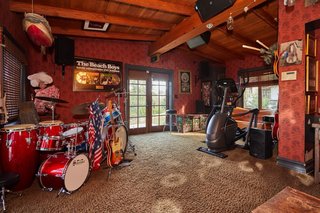 The small, detached clubhouse is currently a memorabilia-filled recreation space.