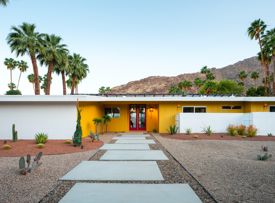 A yellow facade adds character and curb appeal.