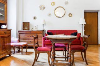 This impeccably decorated apartment brings old-world charm and contemporary decor together in a beautiful marriage of old meets new. Of note: city tax and cleaning fees are not included in the apartment price and must be paid at check-in.