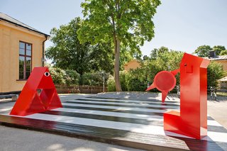 Dansbana! seeks to build community by installing public dance floors in underutilized spaces. Each project incorporates a bluetooth speaker—so anyone with a phone can play music and start an impromptu party.