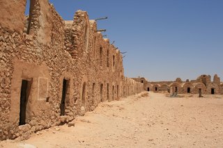 The Tunisian desert is hot and arid; traditional homes are built to provide insulation from the climate.