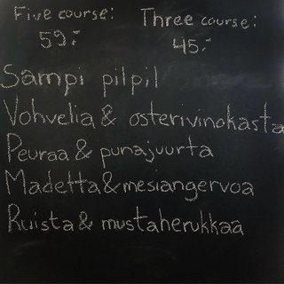 Nolla doesn't pass out paper menus to its guests. Instead, daily options and specials are written on a chalkboard.