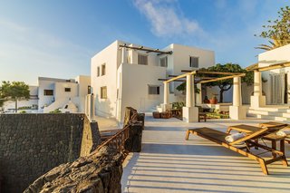 Over 3,000 square feet of terraces surround the villa, offering plenty of space for entertaining. Traditional Aeolian design centers around the use of large terraces for outdoor living. 