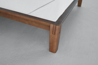Thuma is a family name passed down by a grandfather who practiced wood joinery and inspired The Bed's creation.