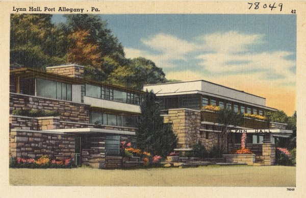 A historical postcard of Lynn Hall—a true destination for travelers and locals back in the day.