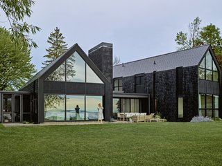 This Wisconsin Lake House Is Sheathed in Tiles Made of Post-Industrial Waste
