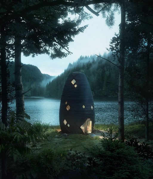 TERA will be made of a plant-based composite that is recyclable and biodegradable. The structure being built next to the Hudson River is a rehash of the MARSHA Mars prototype.