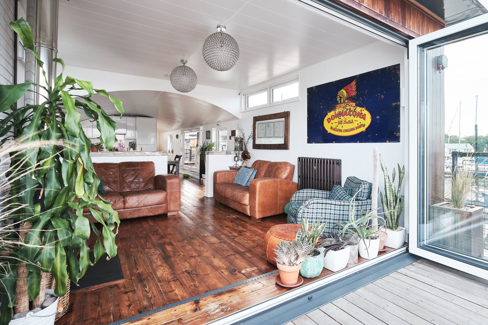 Photo 5 of 10 in This Surprisingly Roomy DoubleDecker Houseboat Can Be