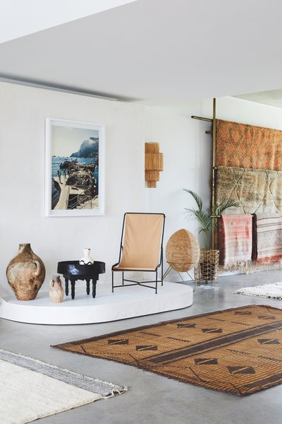 Tigmi Trading imports new and vintage rugs from Morocco to their boutique in Byron Bay.