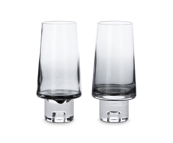 Pair of Tom Dixon Tank Black Highball glasses