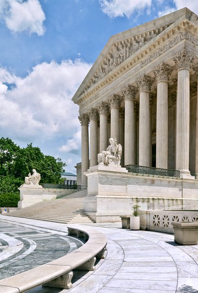 The neoclassical U.S. Supreme Court Building.
