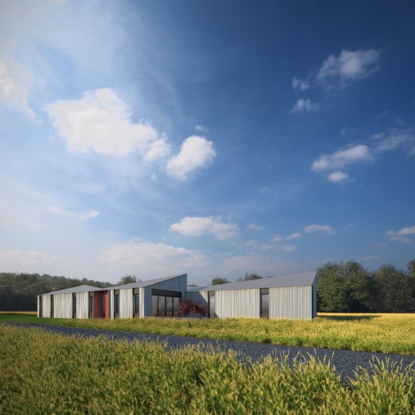 KieranTimberlake’s OpenHome design can expand from 1,000 to over 3,000 square feet, with several floor plan, roof profile, and cladding options.