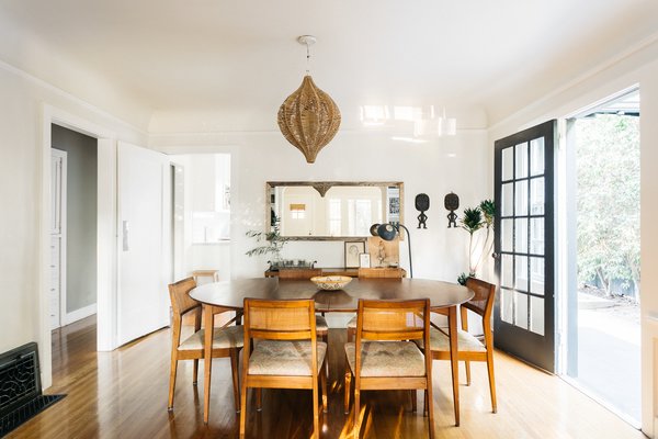 Just off of the kitchen and living room, a bright and airy dining area provides direct access to the outdoors.