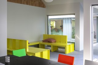 "In architecture, we tend toward natural materials and raw metals. In furniture, we like color,