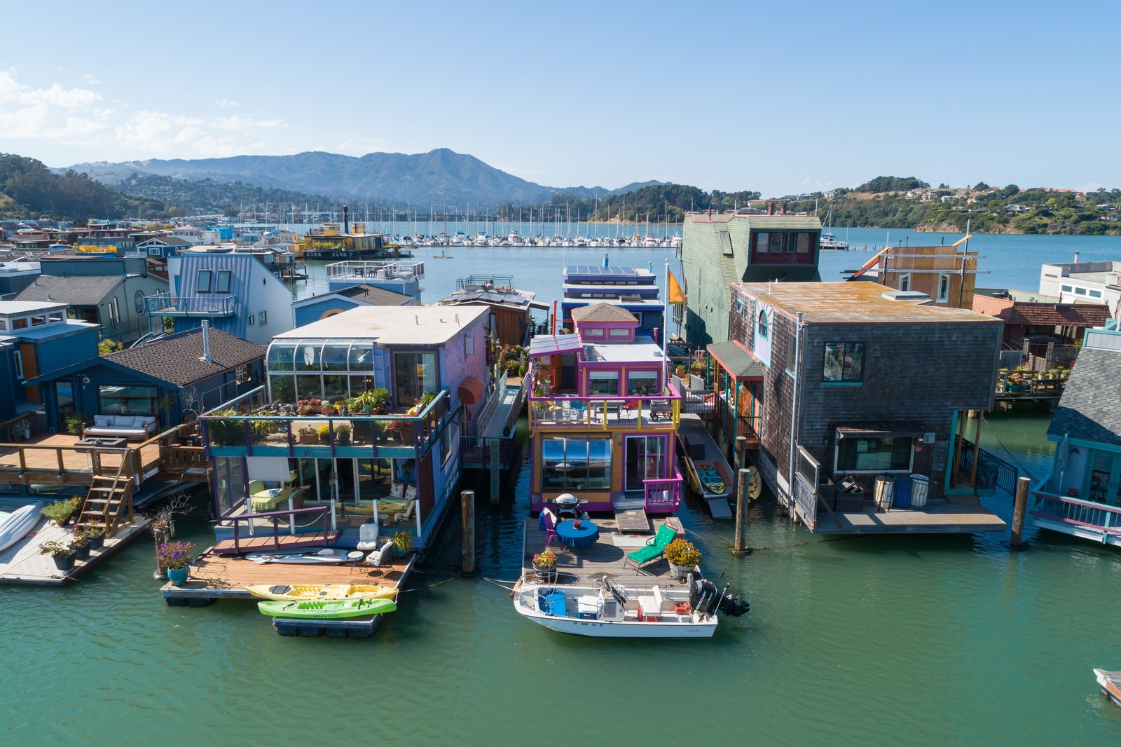 Photo 12 of 12 in This Vibrant TwoStory Houseboat Is Up for Grabs in