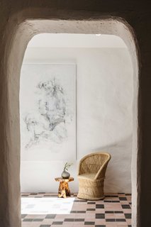 Another view of the sunlit entryway.