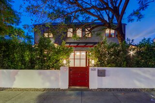 Crisp white fencing lines the perimeter of the home’s corner lot, creating a private escape in the middle of Los Angeles. The multilevel residence was designed and built in 2017 by local architect Paul Harrison, and offers 2,434 square feet of interior space. 