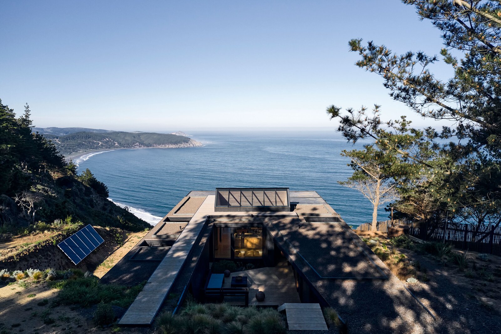Picture of Photo 9 of 11 in A Surfer Couple Build an All-Black Off-Grid Cabin on a ...