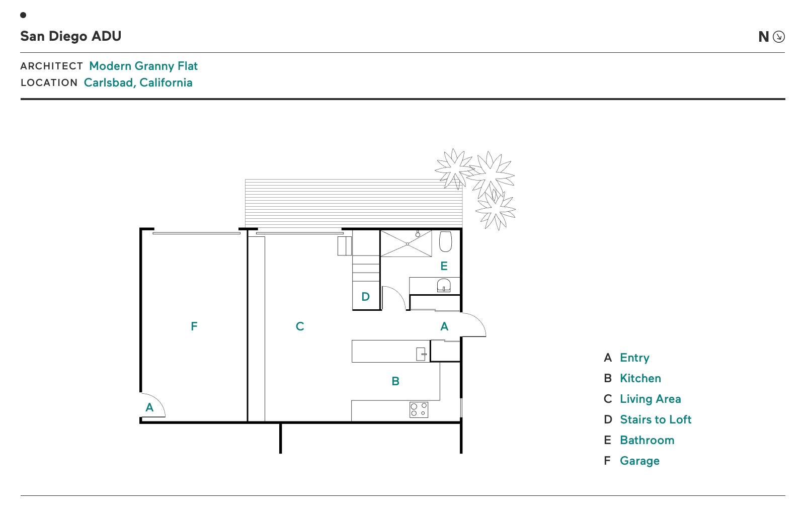 Floor Plan of San Diego ADU by Modern Granny Flat