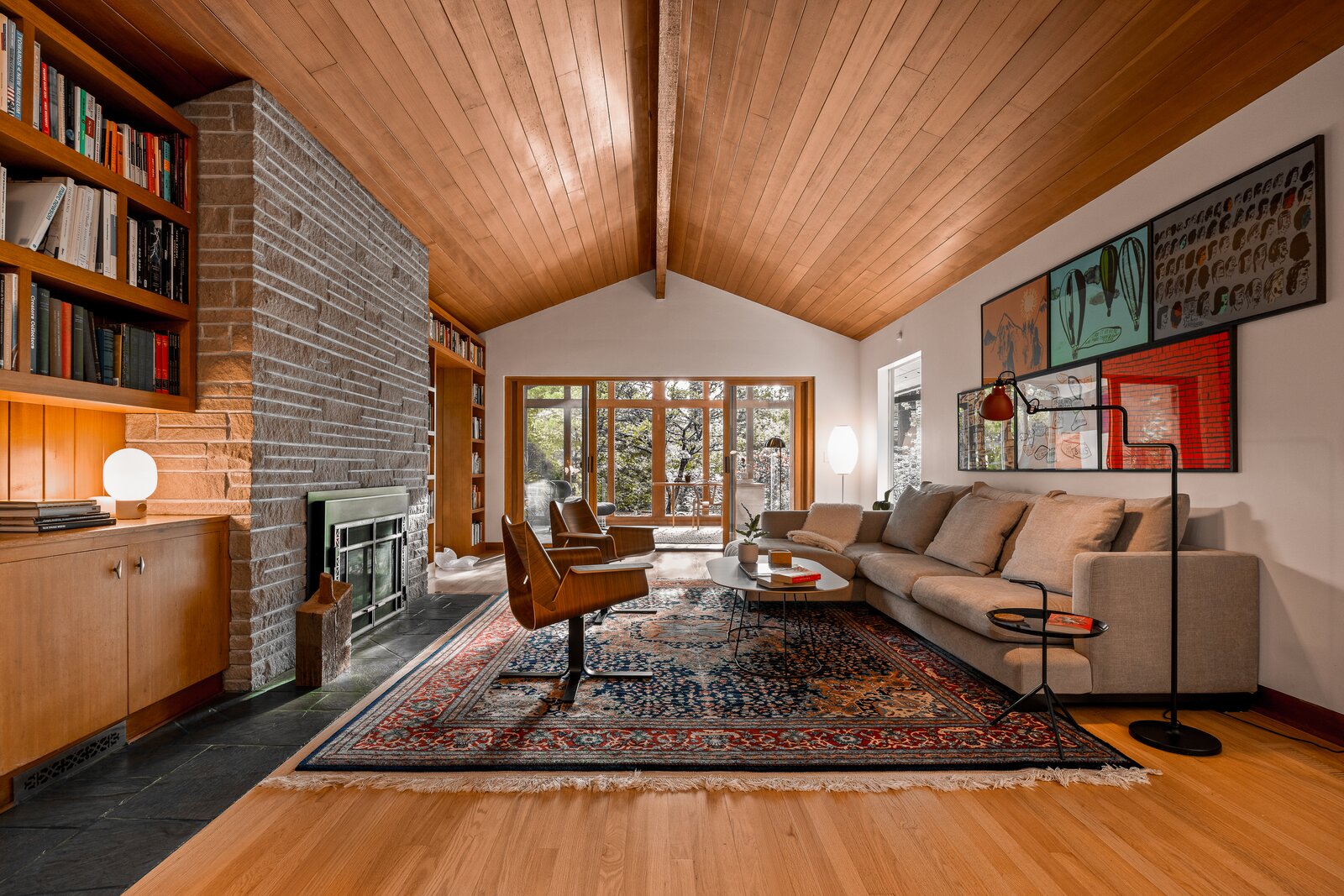 Photo 2 of 9 in Floor-to-Ceiling Bookshelves Make This $1.3M Portland ...