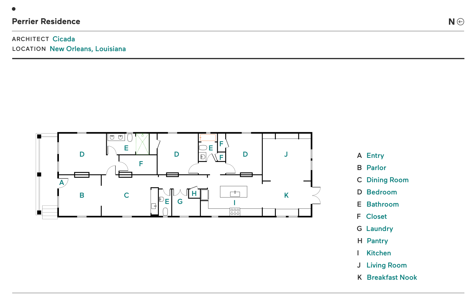 Floor Plan of Perrier Residence by Cicada