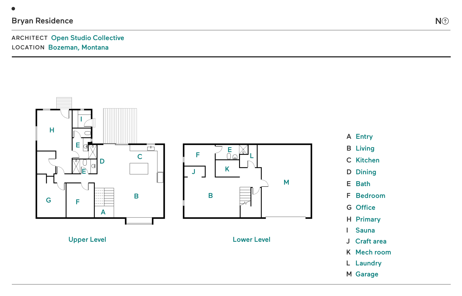 Floor plan of the Bryan Residence by Open Studio Collective