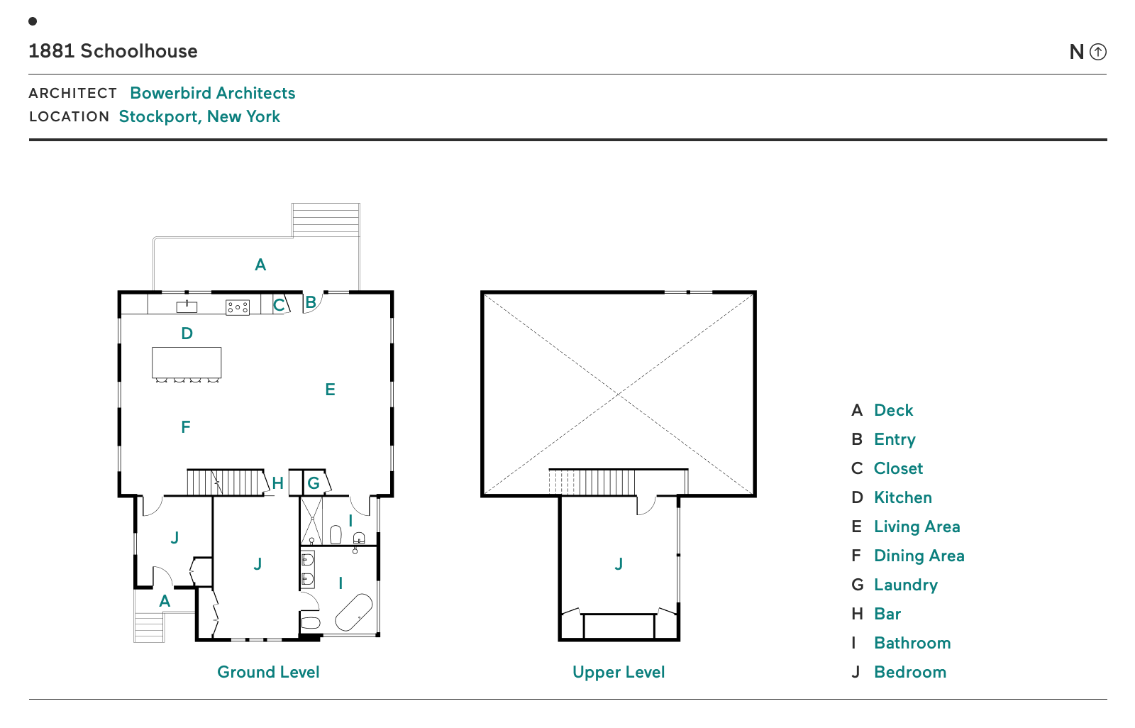 Floor Plan of 1881 Schoolhouse by Bowerbird Architects
