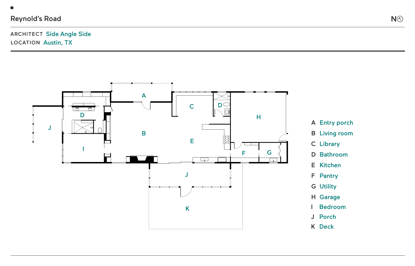 Floor plan of Reynold's Road by Side Angle Side