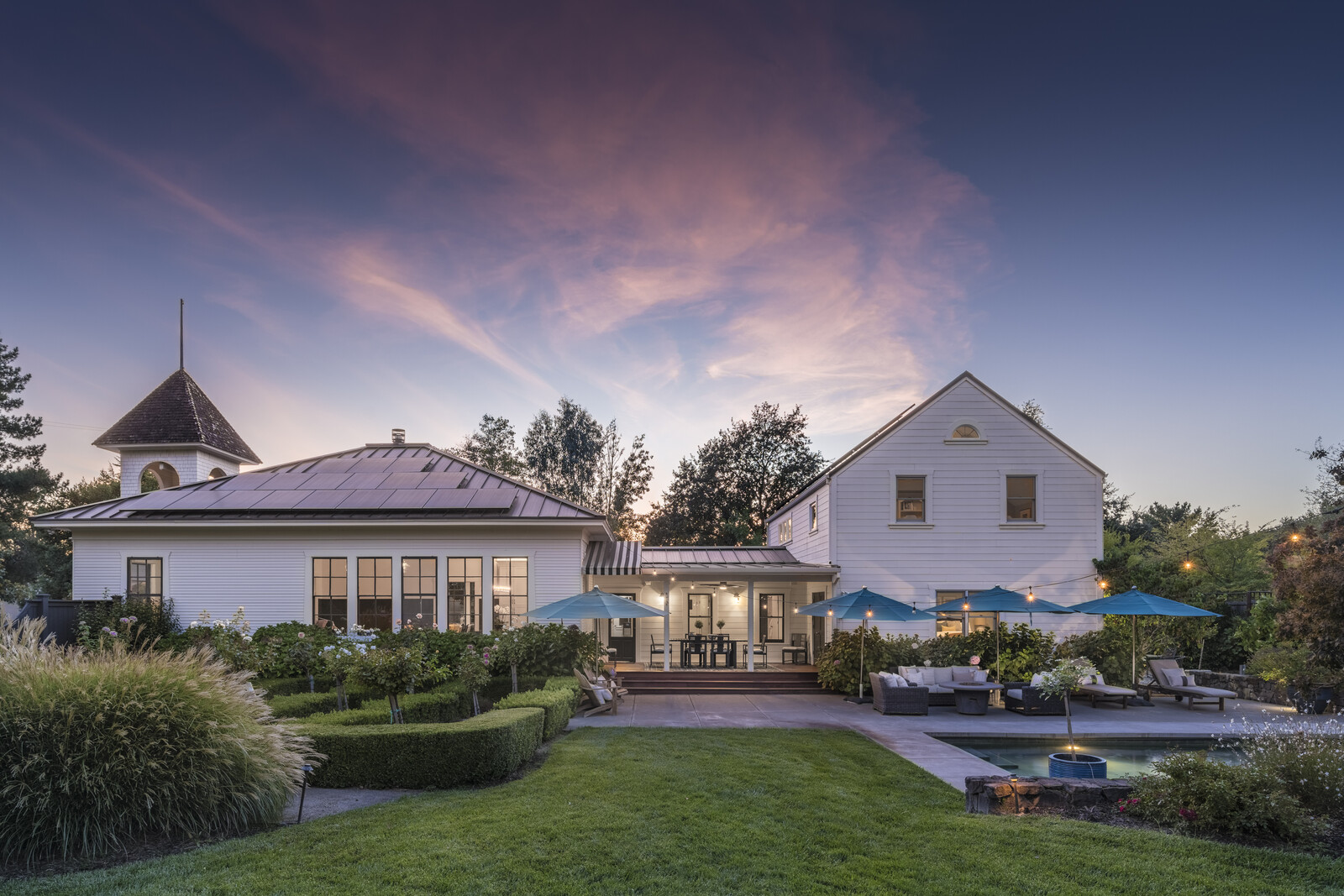 "Surrounded by mature trees and lush plantings, this estate offers an atmosphere of tranquility, privacy, and serenity—making it an exceptional property in the heart of Sonoma Valley,