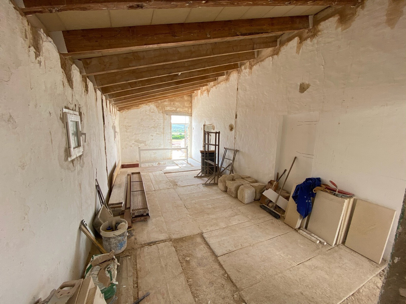 Before: Architect Gabriel Montañés drew up plans to repair the aging structure and connect the interiors to the surrounding landscape.