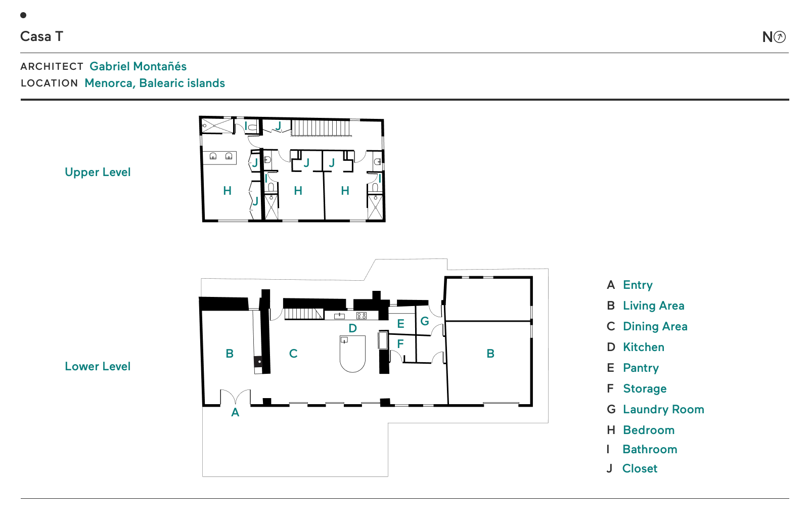 Floor Plan of Casa T by Gabriel Montañés
