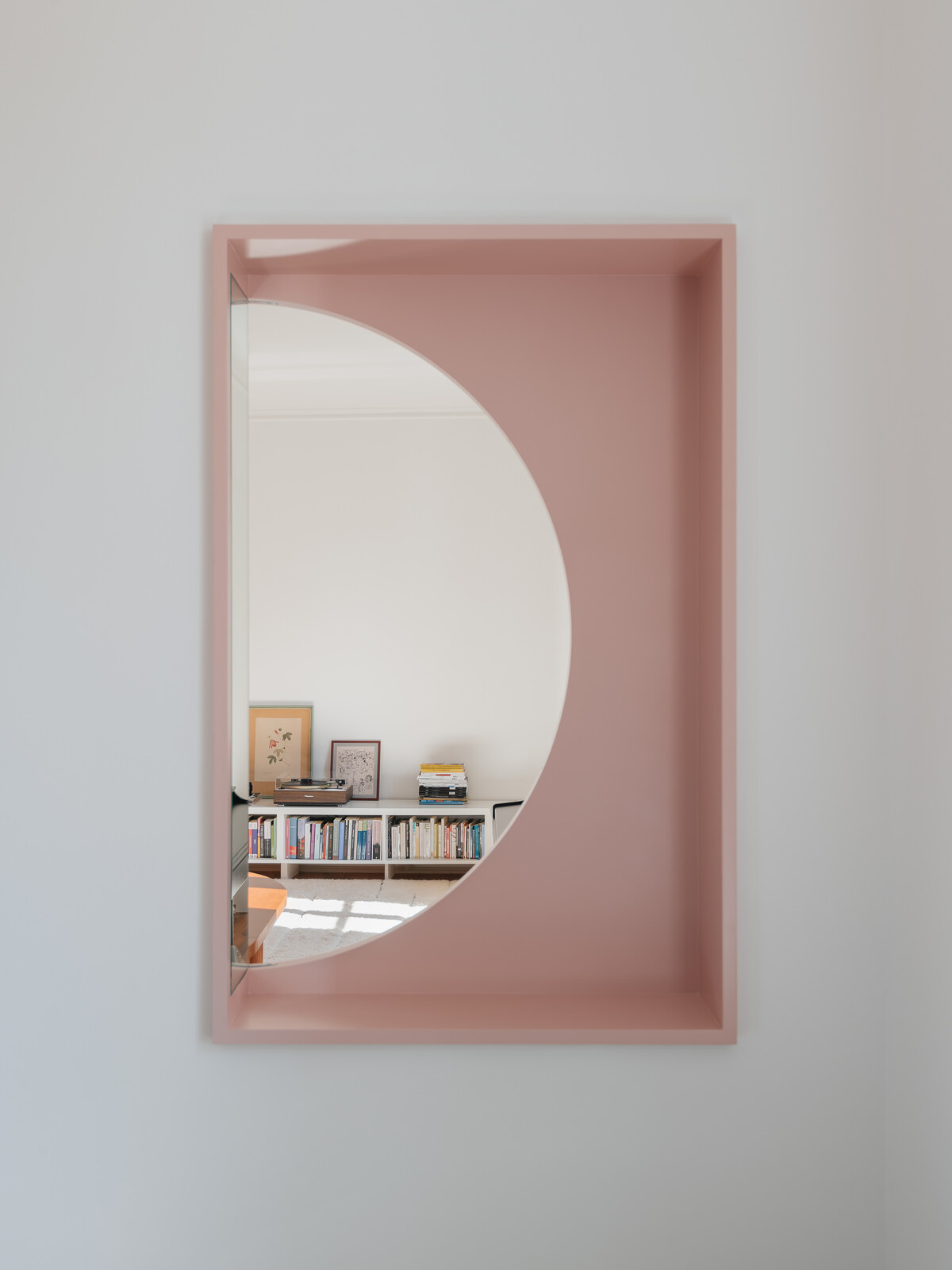 A view into the living room from the other side of the portal.