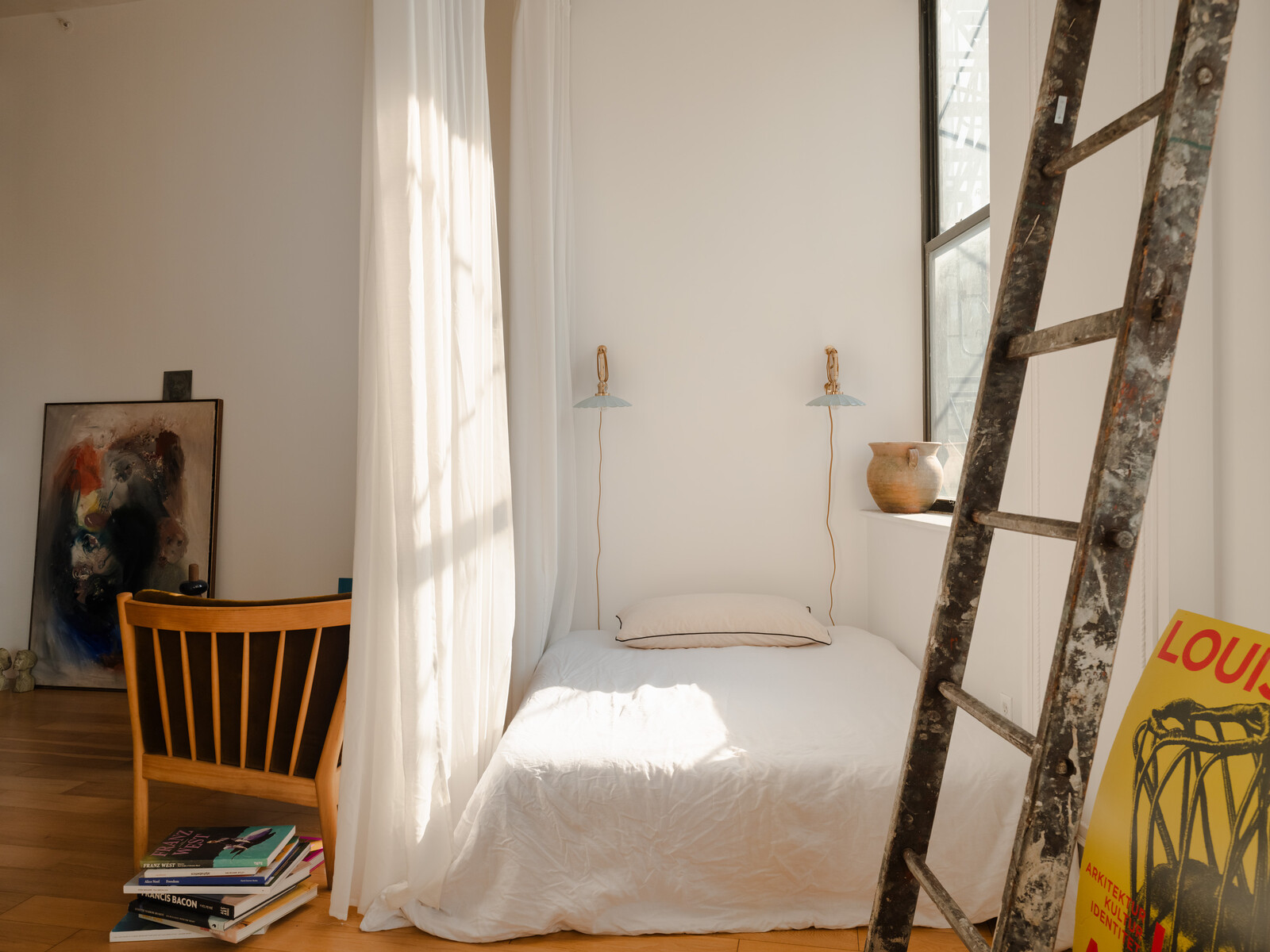 In love with a one-bedroom loft in a former piano factory in Brooklyn, Merie Subryan and Alex Sierra made it work for their soon-to-be family of three. When their second child came along, they tweaked it further rather than move.