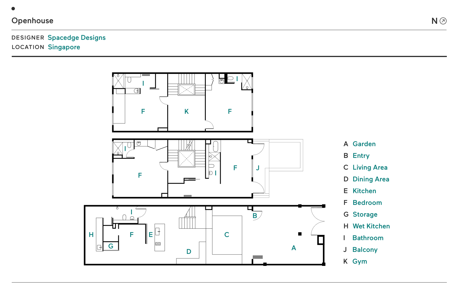 Floor Plan of Openhouse by Spacedge Designs
